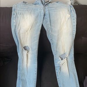 Ripped light wash jeans